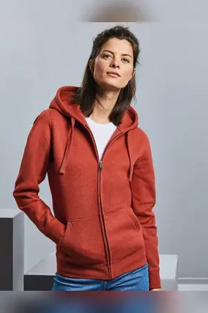 Ladies´ Authentic Melange Zipped Hood Sweat