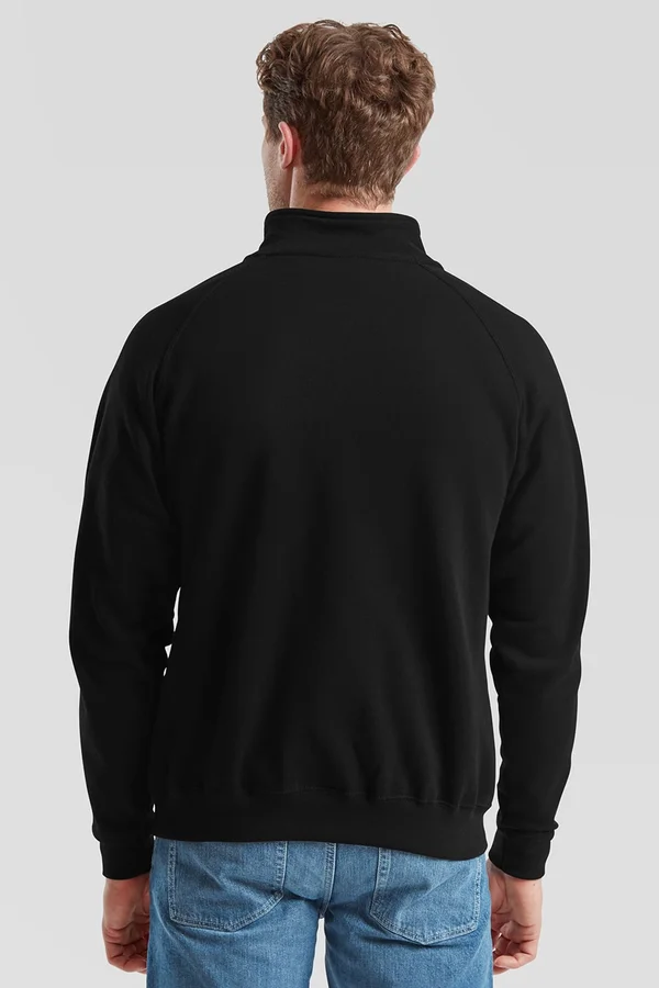 Classic Zip Neck Sweat Black