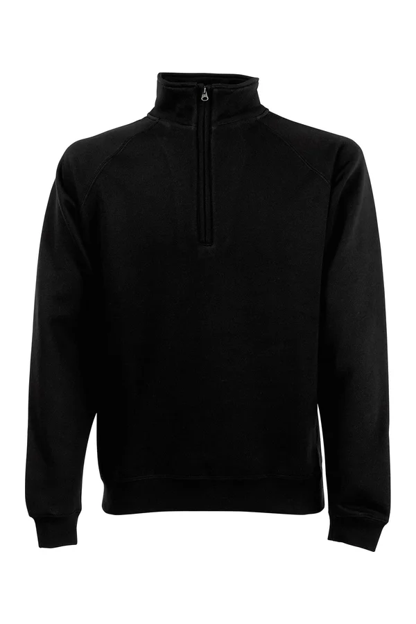 Classic Zip Neck Sweat Black