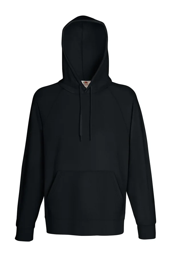 Lightweight Hooded Sweat Black