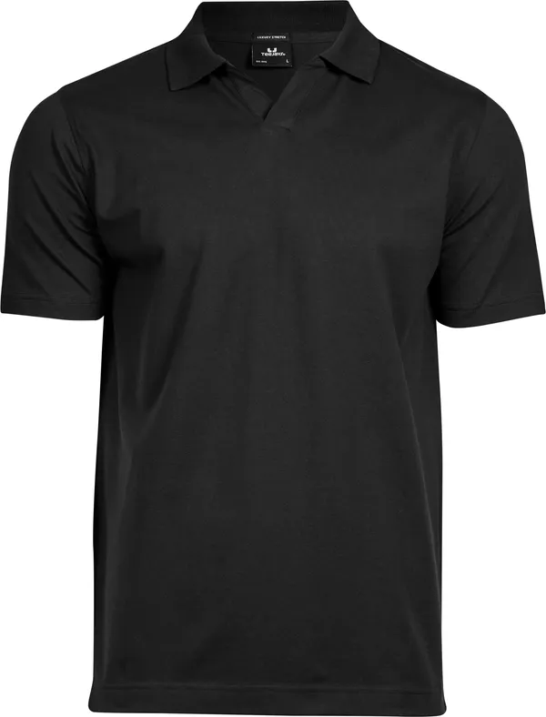 Schweres Herren Luxus V-Neck Stretch Piqué Polo