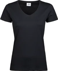Damen Luxus V-Ausschnitt T-Shirt