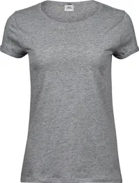 Damen T-Shirt mit Umschlag am Arm