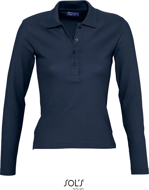 Damen Piqué Polo langarm