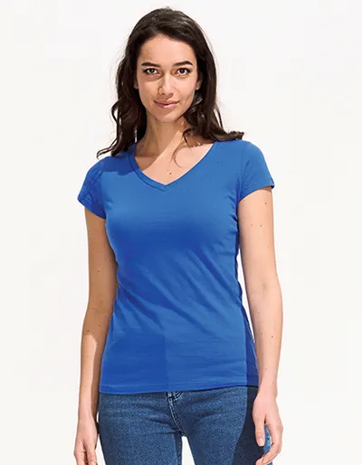 Women´s V-Neck-T-Shirt Moon