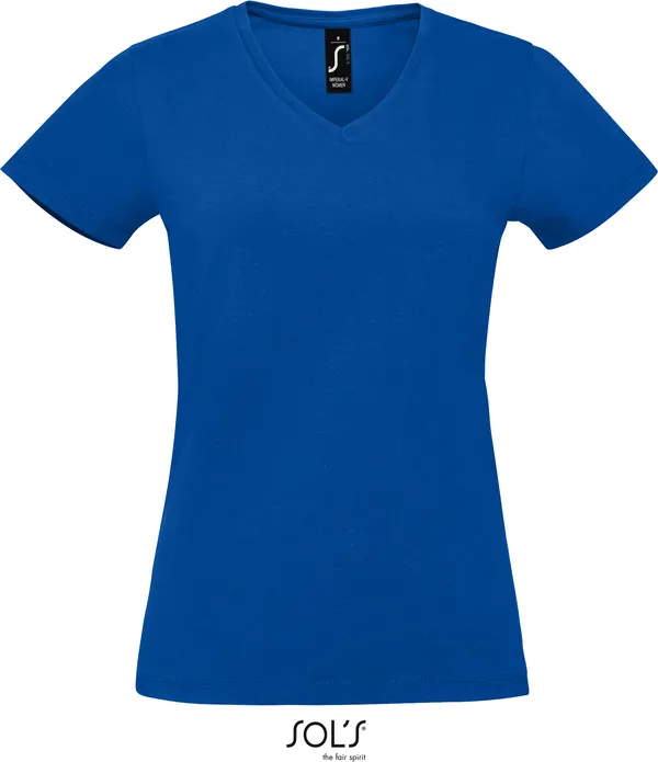 Schweres Damen V-Ausschnitt T-Shirt