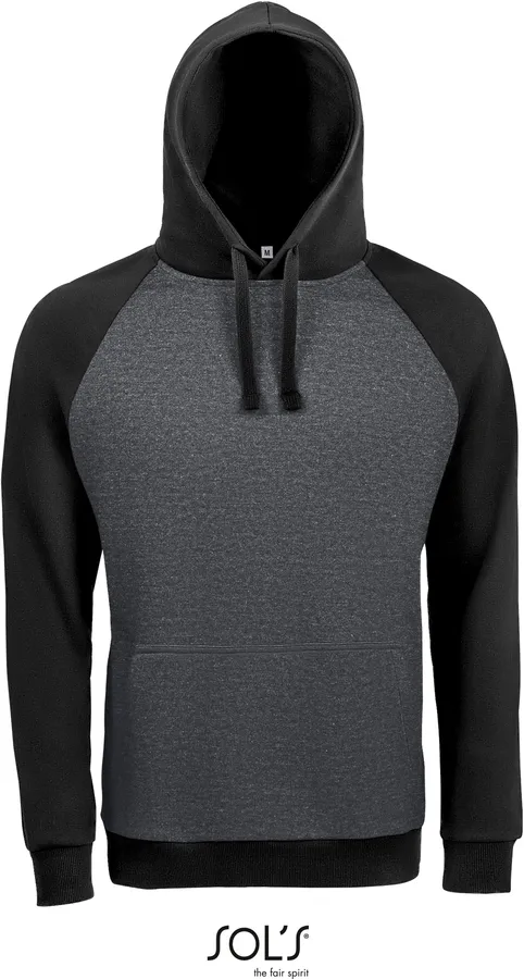 Unisex Raglan Kapuzen Sweater 2-farbig