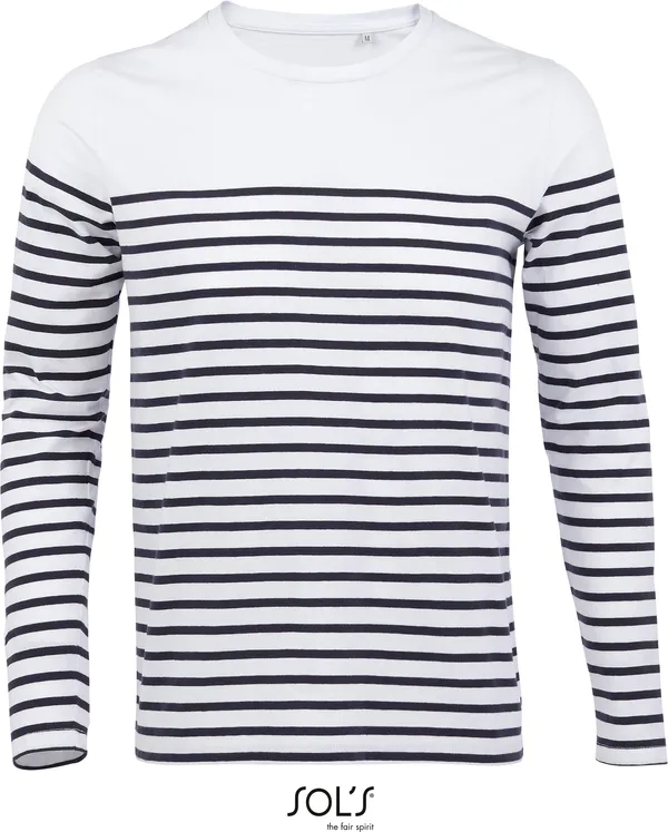 Herren T-Shirt langarm gestreift