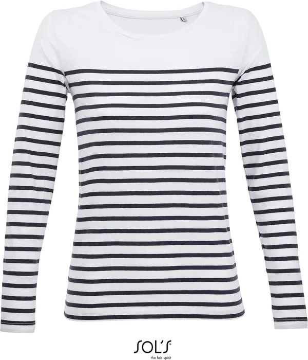 Damen T-Shirt langarm gestreift