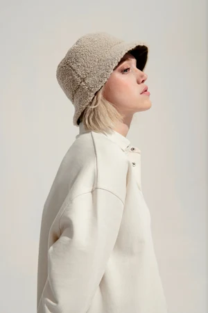 Reversible Sherpa And Velvet Bucket Hat
