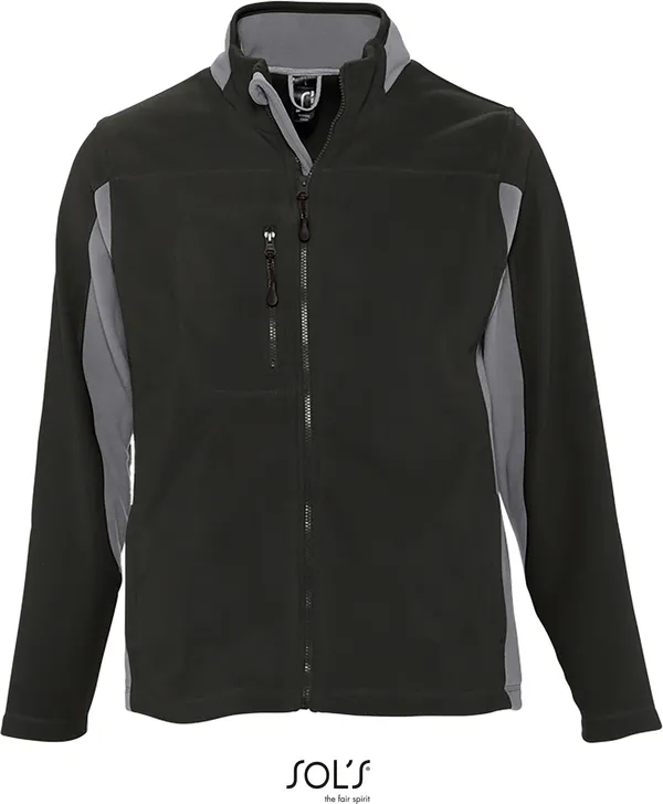 Kontrast Fleece Jacke
