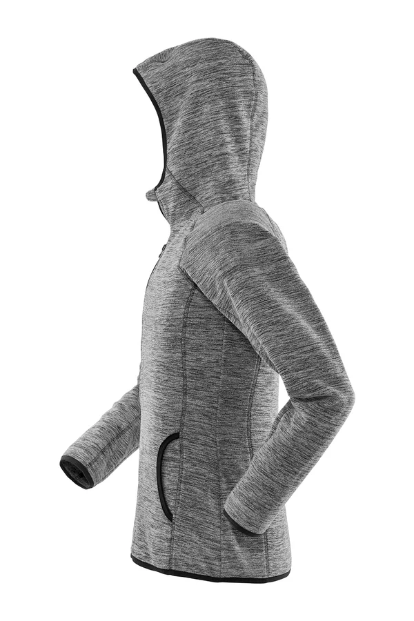 Women´s Microfleece Hoodi Grey / Black