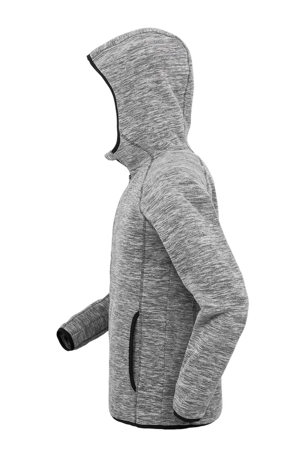 Men´s Microfleece Hoodi Grey / Black