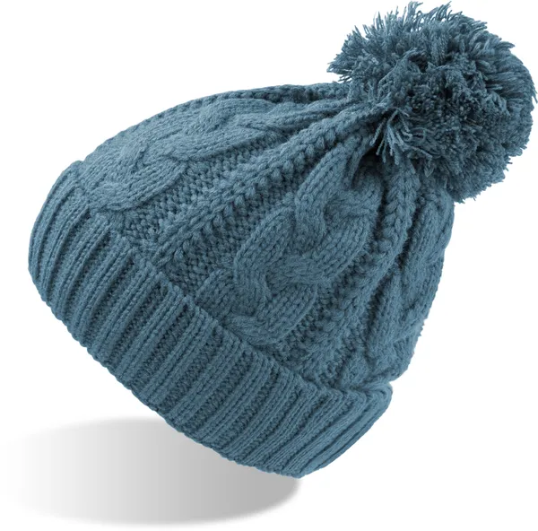 Strickmütze mit Zopfmuster