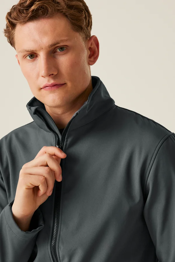 Ablaze Printable Softshell Jacket Seal Grey (Solid) / Black