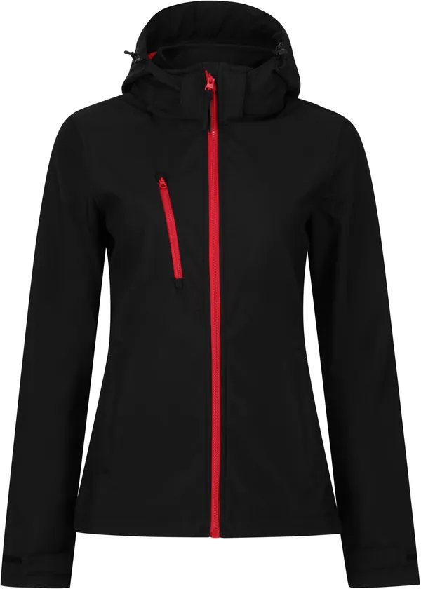 Damen 3-Lagen Kapuzen Softshell Jacke "Venturer"