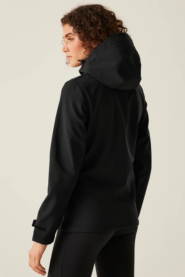 Women´s Venturer 3-Layer Printable Hooded Softshell Jacket Black / Black