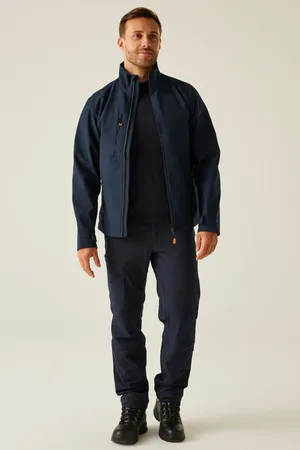 Thermogen Powercell 5000 Heated Softshell Jacket Navy / Magma Orange