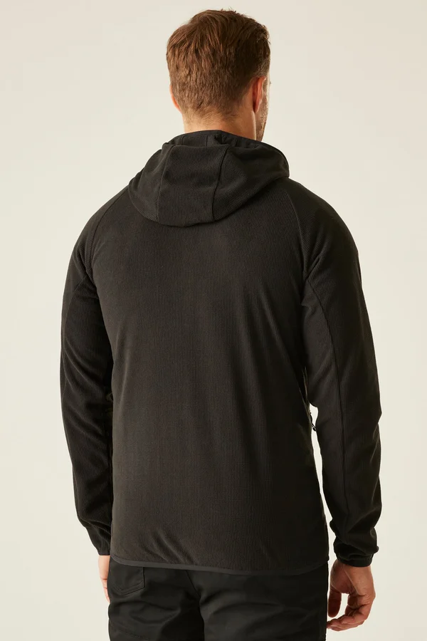 Navigate Hooded Full Zip Fleece black/seal grey