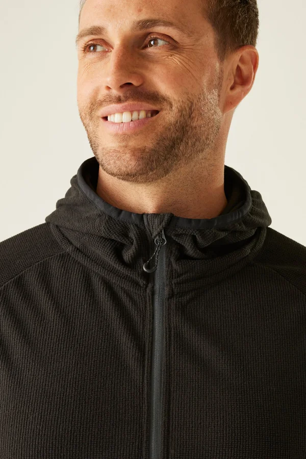Navigate Hooded Full Zip Fleece black/seal grey