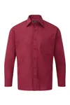 Men´s Poplin Long Sleeve Shirt Burgundy