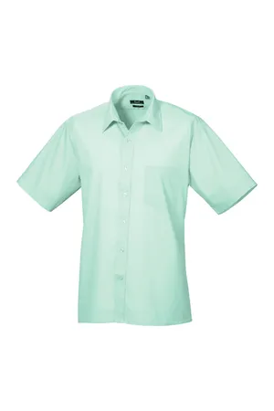 Men´s Poplin Short Sleeve Shirt Aqua