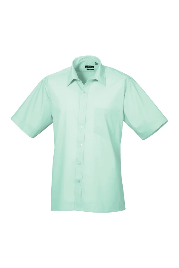 Men´s Poplin Short Sleeve Shirt Aqua