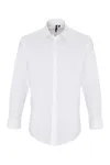 Men´s Stretch Fit Poplin Long Sleeve Cotton Shirt White