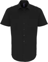 Popeline Stretch Hemd kurzarm