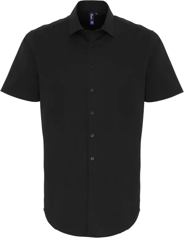 Popeline Stretch Hemd kurzarm