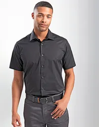 Men´s Stretch Fit Poplin Short Sleeve Cotton Shirt