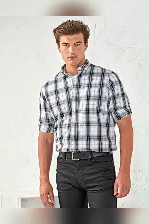 Men´s Ginmill Check Long Sleeve Cotton Shirt