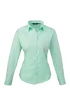 Women´s Poplin Long Sleeve Blouse Aqua