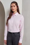 Women´s Cotton Rich Oxford Stripes Shirt White / Pink (ca. Pantone 1895C)