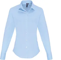 Popeline Stretch Bluse langarm