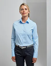 Women´s Stretch Fit Poplin Long Sleeve Cotton Shirt
