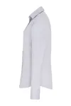 Women´s Stretch Fit Poplin Long Sleeve Cotton Shirt Silver (ca. Pantone 428C)