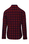 Women´s Mulligan Check Cotton Long Sleeve Shirt Red / Navy (ca. Pantone 2378C)