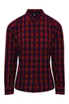 Women´s Mulligan Check Cotton Long Sleeve Shirt Red / Navy (ca. Pantone 2378C)