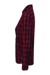 Women´s Mulligan Check Cotton Long Sleeve Shirt Red / Navy (ca. Pantone 2378C)