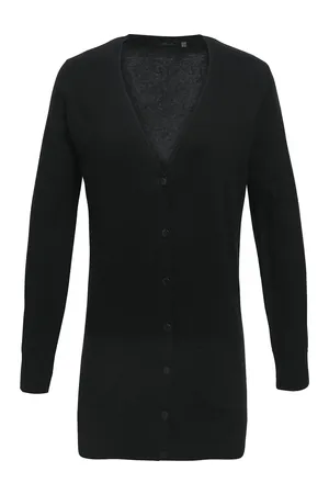 Damen Strickjacke lang Black