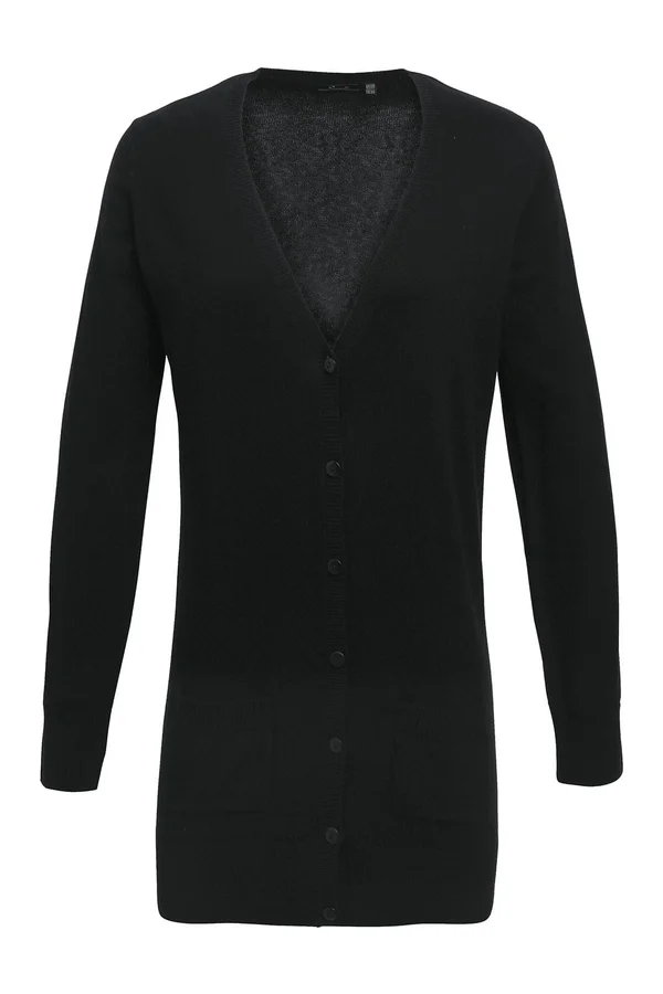 Damen Strickjacke lang Black
