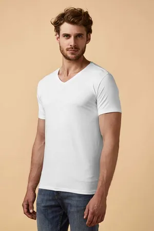 Men´s V-Neck T-Shirt White
