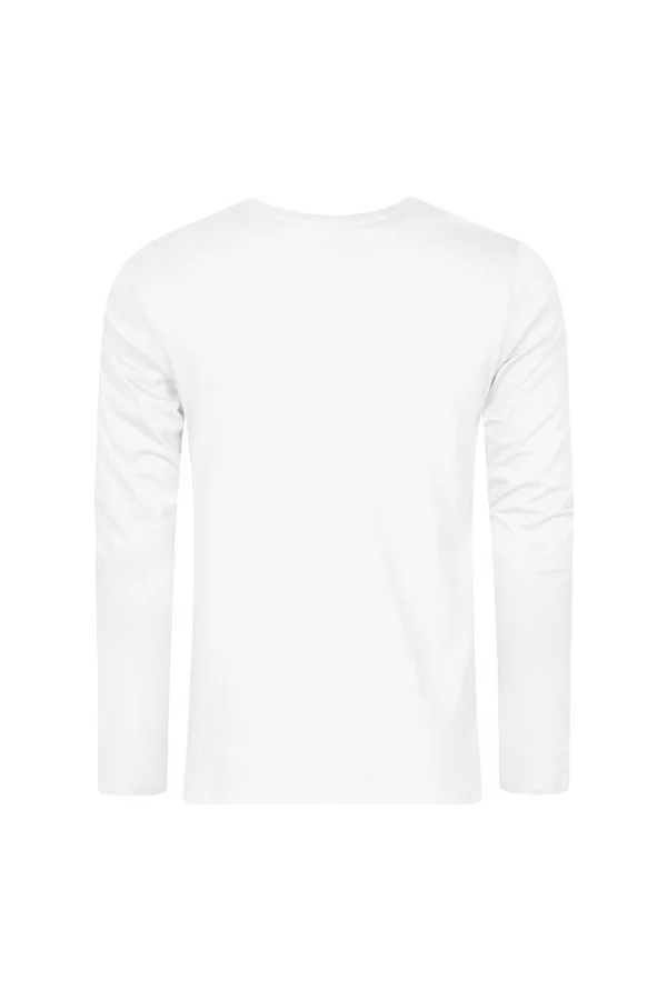 Men´s Roundneck T-Shirt Long Sleeve White