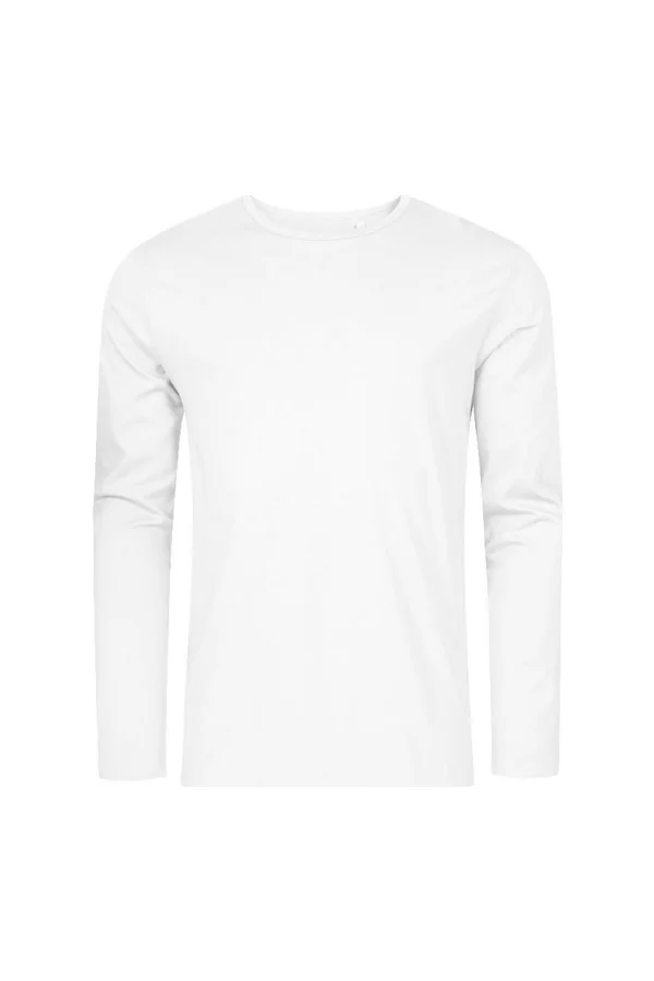 Men´s Roundneck T-Shirt Long Sleeve White