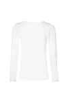 Women´s V-Neck T-Shirt Long Sleeve White