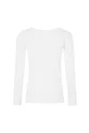 Women´s Roundneck T-Shirt Long Sleeve White