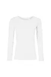 Women´s Roundneck T-Shirt Long Sleeve White