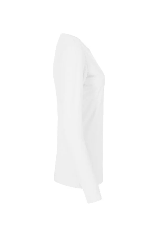 Women´s Roundneck T-Shirt Long Sleeve White