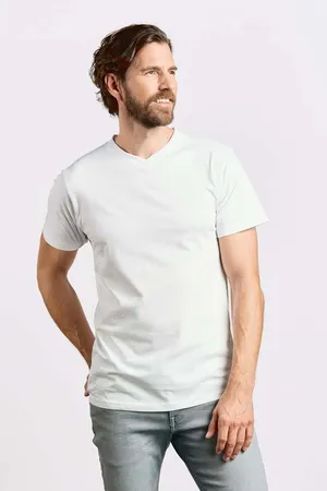 Premium V-Neck-T White